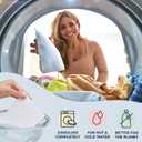 Miss Mouth's Messy Eater Laundry Detergent Sheets - 60 Loads Travel Friendly Detergent Sheets - Hypoallergenic, Sensitive Skin Safe, Pediatrician and Dermatologist Tested, Fragrance Free