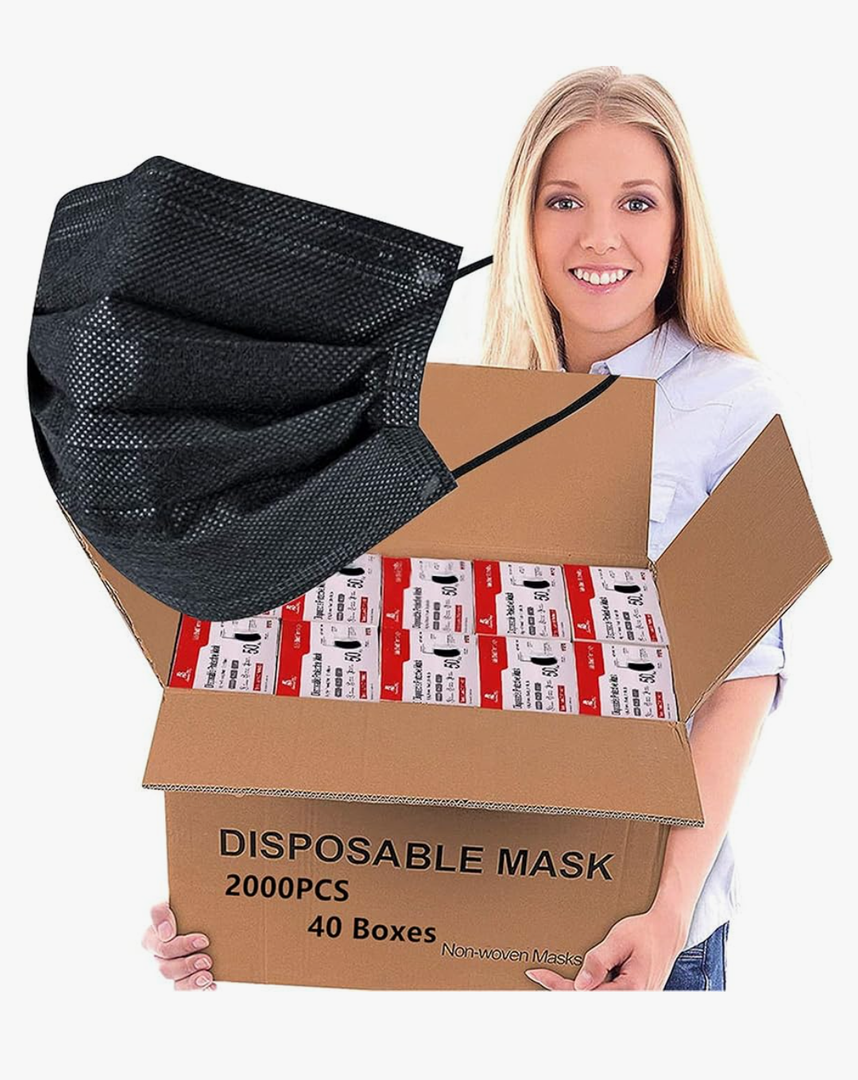 2000PCS Wholesale Bulk Disposable Face Masks, Non Woven Thick 3-Layers Breathable Face Mask for Adults