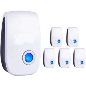 Ultrasonic Insect & Pest Repeller, Ultrasonic Mice Repellent for Insect, Roaches, Spiders, Ants, Bugs, Mosquitoes, Pest Control for House Garage RV Hotel, 6 Pack
