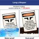 Protected by God and Gun Sign - Tin Funny Warning Signs for Property Outdoor Security