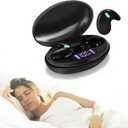 Sleep Earbuds Ultra-Thin Wireless Bluetooth 5.3 Earbuds for Side Sleepers, Noise Blocking Sleep Headphones with 6H Playtime, Ergonomic Mini Design for Small Ears (Deep Black)
