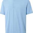 MICHEL ROUEN Mens Polo Shirts Heather Jacquard/Print/Striped Performance Moisture-Wicking Casual Collared Golf Shirts for Men (Blue, XXL)