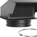 8 Inch Roof Vent Cap, Removable Roof Vent with Pipe Clamp,Damper, Carbon Steel Roof Vent for Home Ventilation Systems, Black