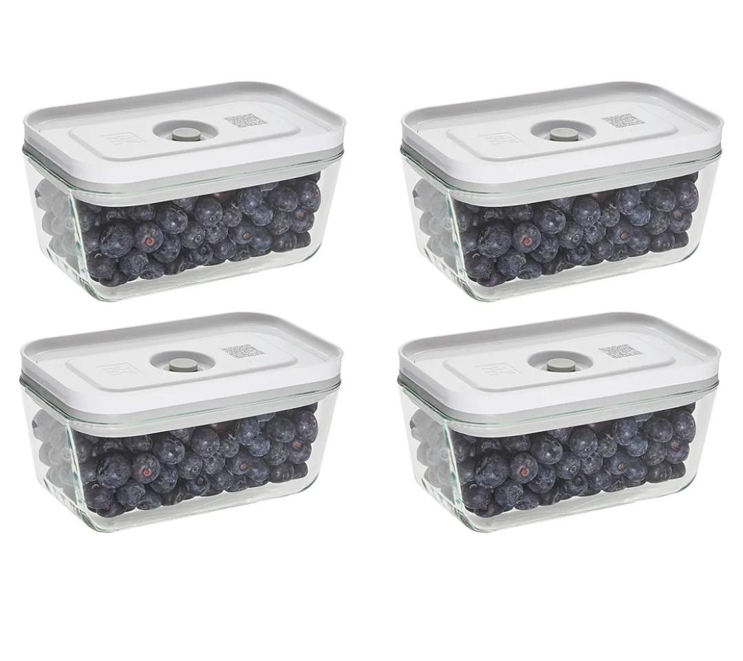 ZWILLING Fresh & Save 4-pc Small Glass Vacuum Sealer Food Storage Containers with Airtight Lids