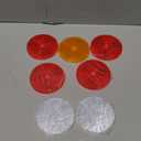 Tallew 15 Pack 3.165 Inch Front Round Reflector for Driveway Fence Gate Posts Trailers Safety Reflectors with Center Mounting Holes White Red Yellow