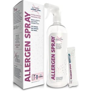 Allergy Asthma Clean Allergen Spray, Pets, Dust Allergies & More, Air & Surface, Just Add Water, Bottle with One Refill, Over 64oz Total