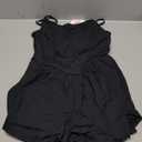 Beaully Women's Summer One Piece Sleeveless Rompers Spaghetti Strap Double Lined Shorts Overalls Jumpsuit 6110 Black M