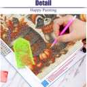 2 x Amshem Hallo Fall Diamond Art Kits for Adults,Pumpkin Diamond Art Painting Kits,5D Full Drill Round Diamond Dots for Adults,Fall Crystal Gem Art Painting Kits for Home Wall Decor 13.8x13.8inch (BB07)
