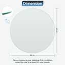 24" inch Round Tempered Glass Table Top - 1/4 inch Thickness & Flat Polished Edge - Clear Surface & Scratch Resistant - Ideal for Dining Room, Kitchen, Side, Office, Patio & Round Coffee Tables