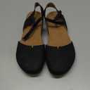 DREAM PAIRS Women's Closed Toe Sandals Arch Support Comfort Cork Footbed Flat Sandals Summer Shoes (6, Black)
