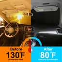 Windshield Sun Shade Accessories Compatible with 2012 2013 2014-2017 Camry for Toyota Foldable Sunshade Sun Visor Blocks UV