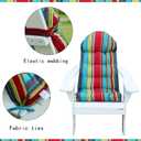 Enipate Weather Resistant Adirondack Chair Cushions High Back Indoor Outdoor Patio Tufted Lounge Cushion Seat Pads