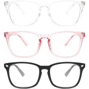 Gaoye Stylish Blue Light Glasses for Woman  Computer Glasses 99% Blue Light Blocking  Lightweight TR90 Frames  3 pack