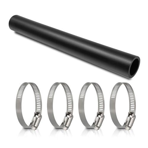 TKKEUEP Gasoline Fuel Filler Neck Hose with 4 Hose Clamps,2 inches Inside Diameter Fuel Hose, Reinforced Gas Tank Filler Hose (Straight, 2" ID 15 7/8" Long)