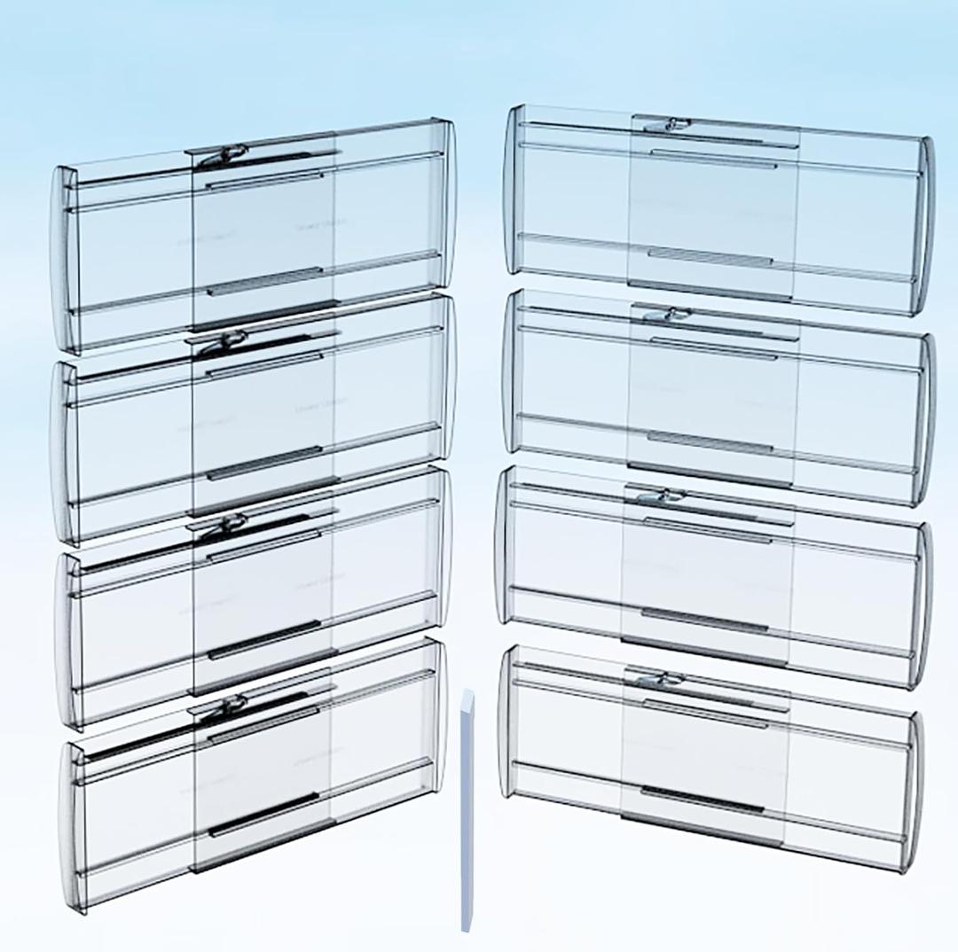 8 Pack Adjustable Drawer Dividers for Clothes,6" High Expandable From 12-20" Clear Drawer Organizers, PC Plastic Separators for Dresser/Bedroom/Bathroom/Kitchen/Office Storage