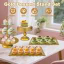 Gold Cake Stands Set, 5pcs Metal Tiered Cupcake Diaplay Stand Serving Platter for Dessert Table, Dessert Candy Fruit Tray for Wedding Baby Shower Birthday Party