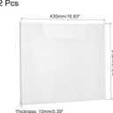 PATIKIL Brochure Holder, 2Pcs A3 12 x 17 Inch PP Landscape Wall Mount Pamphlet Flyer Holder for Office Supermarket