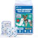 Pet Soft Male Dog Diapers - Disposable Male Dog Wraps Wetness Indicator, Puppy Diapers Male for Excitable Urination or Incontinence, 20pcs XSmall