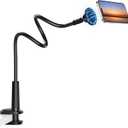 Magnetic Gooseneck Phone Holder Mount for iPhone 17/16/15/14/13/12 - Magnetic Stand Tabletop Clamp 360Rotation Adjustable for Office/Home Compatible with iPhone 17 16 15 14 13 12 Mini Plus Pro Max