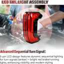 LED Tail Light Assembly Compatible with Toyota Tundra 2022-2026 Right Side | Passenger Side Rear Tail Lamp with Tailgate Switch, Sequential Turn Signal, 5-Pin Plug, Replacement for 81550-0C200