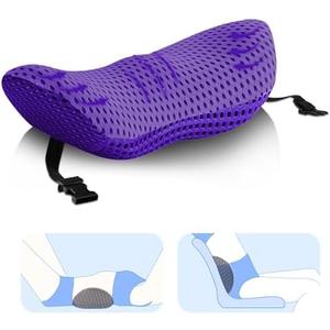 Powerole Lumbar Support Pillow,a backrest Pillow Used to Relieve Lower Back Pain,ergonomically Designed with Straps That can be Easily Secured to Office Chairs,Cars,beds,and Other Items.Purple