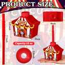 Tanlade 24 Pcs Circus Carnival Party Favor Gift Supplies Cups with Straws and Lids, 10 oz Plastic Circus Shape Drink Cups Bulk for Carnival Theme Party Supplies Boys Girls Birthday Favors