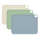 Cutebe Silicone Placemat for Toddles Kids Non-Slip Reusable Portable Kids Placemats for Dinning Table Heat Resistant Placemats, Baby Placemat Stain Resistant Silicone Mat for Dining Table 3 Pack (Blue/Green/Off-white)