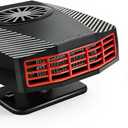 Car Heater,12V Portable Car Heater for Vehicle, Car Defroster Windshield Heater,Portable Heater for Car,Portable Windshield Defogger and Defroster Plug into Cigarette Lighter (Red Black)