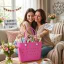 Beach Tote Bag for Women, Rubber Beach Bag Waterproof Sandproof, Extra Large EVA Tote Bag Boat Bag