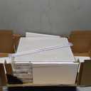 Furnulem White Tall Dresser for Bedroom,Vertical Storage Tower Unit and End Table with 6 Fabric Drawers, Nightstand Furniture with Drawer Organizer in Living Room,Closet,Entryway,Hallyway