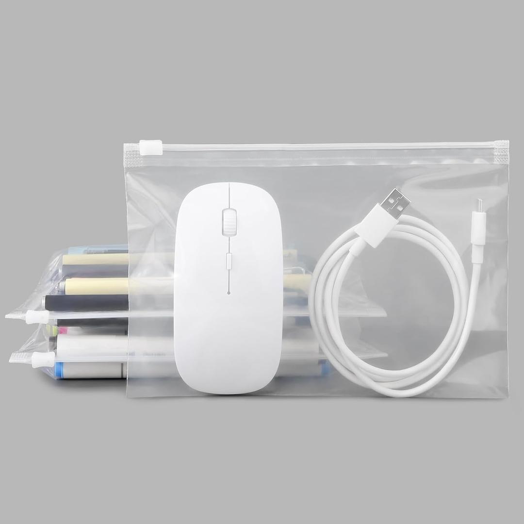 Clear Packaging Bags, Small Clear Plastic Bags with Zipper for Underpants, Ties, Socks, Jewelry Storage Shipping, 8x5.5 inch, Pack of 50, Waterproof, 3 Mil