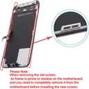 for iPhone 13 Screen Replacement 6.1 inch (A2482,A2631,A2633,A2634,A2635), 3D Touch LCD Display Digitizer Frame Assembly with Repair Tools