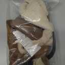 Retro Aviator Dog Jackets Faux Leather Winter Coats with Sherpa Fleece Lining for Dogs, Warm Windproof Pilot Style Doggy Clothing for Small, Medium Puppy, Pet Motorcycle Costume, Coffee, Size S