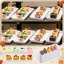Ziliny 30 Pcs White Serving Platters 14 x 6 Inch Rectangle Serving Trays Reusable Food Tray Dishes Dessert Trays Plastic Plates for Wedding Home Table Thanksgiving Christmas Party