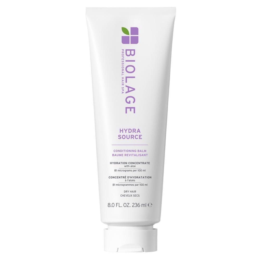 Biolage Hydra Source Conditioning Balm - Moisturizes, Detangles & Adds Softness, For Dry Hair, Infused with Fermented Aloe & Micro-Filtered Hyaluronic Acid, Vegan & Paraben-Free (7.9 Fl Oz)