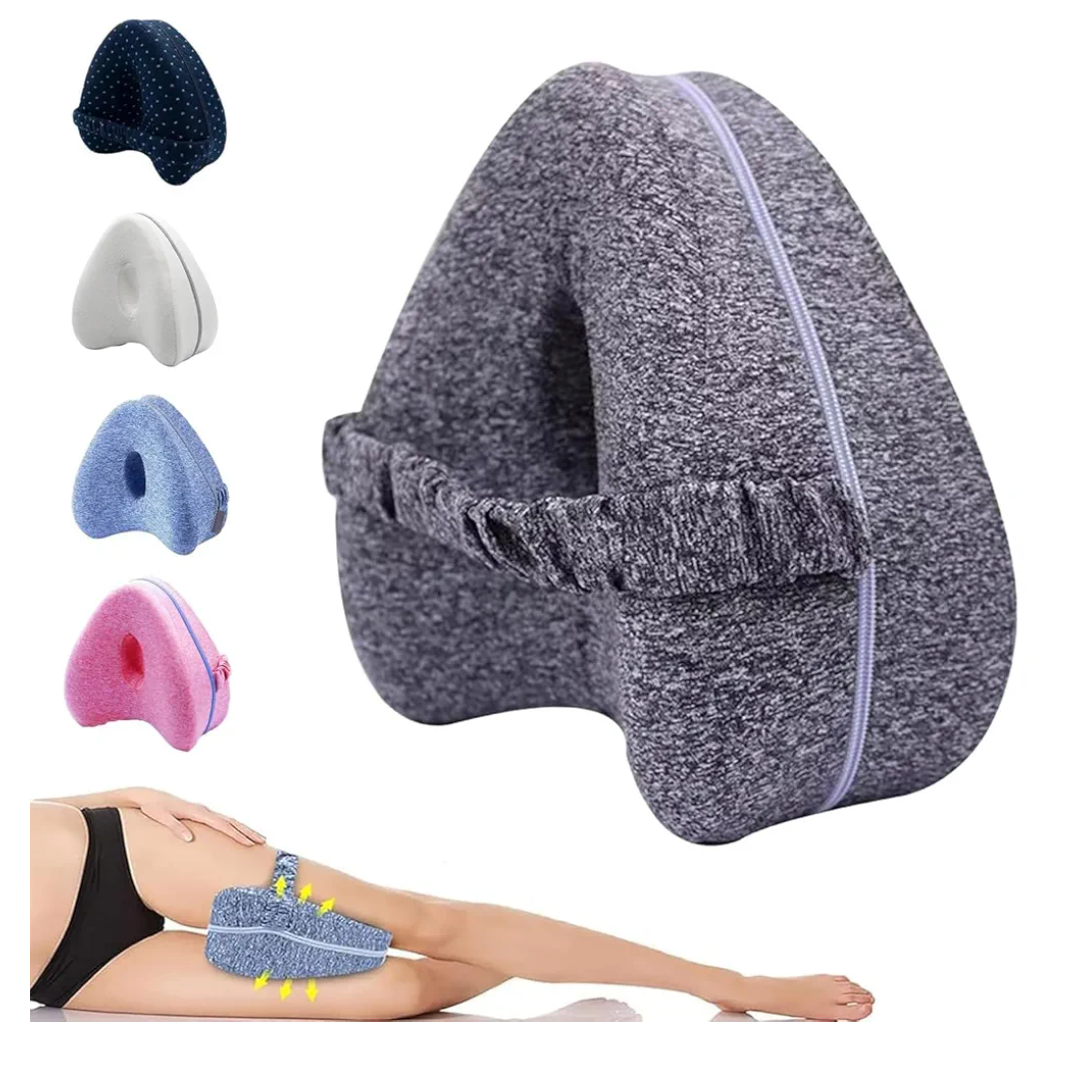 Alignment Pillows for Side Sleepers,2025 New Hip Alignment Pillow, Knee Pillow for Side Sleepers Heart-Shaped Memory Foam Pillows for Leg and Knee Hip Supports with Adjustable Strap, Grey