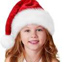 Ambandier Santa Hat for Kids Baby, Christmas Hat, Xmas Holiday Hat, Santa Claus Hat for New Year Party