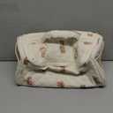 Quilted Hair Tools Travel Case, Cotton Portable Storage Bag with Hanging Hook for Hair Curler Accessories, Cute Dustproof Travel Organizer (Bear)