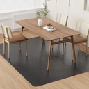 Area Floor Mat for Home, 5'×7' Large Black No Slip Waterproof Vinyl Area Rug for Dining Room, Spill Resistant Hard Floor Protector Cover for Mud Room, Easy Clean Splat Mat for Under High Chair