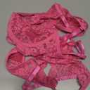 Lilosy Sexy Underwire Push Up Scallop Floral Lace Sheer Lingerie Set for Women Bra and Panty 2 Piece, XS