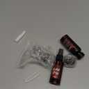 6 PCS Halloween Fake Blood Makeup Kit 3 Size Vampire Teeth Fangs Fresh Red Realistic Fake Blood Spray Washable Blood Gel for Monster Zombie Cosplay Dress Up