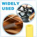 PATIKIL 2 Pcs Pipe Insulation Foam Tube, Heat Preservation Foam Pipe Tubing Covers 3/8" (10mm) ID x 3.3FT x 13/16" OD for Handle Heat Water Pipe Freeze Protection, Yellow