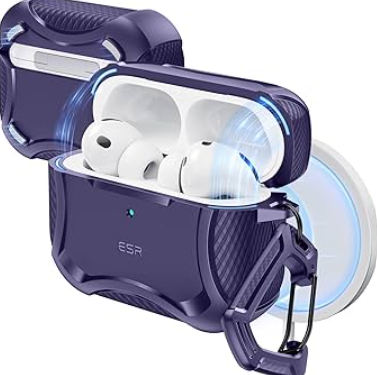 ESR for AirPods Pro 3 Case, Compatible with AirPods Pro Case 3rd Generation (2025), Compatible with MagSafe, Full Drop Protection Cover with Lanyard, Dark Blue