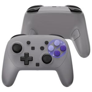 eXtremeRate DIY Replacement Full Set Shell Buttons for Nintendo Switch 2 Pro Controller, Classic SNES Style Custom Faceplate Rear Bottom Cover with Thumbsticks ABXY Dpad ZLZR Buttons for Switch 2 Pro