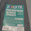 Homaxy 100% Cotton Waffle Weave Kitchen Towels - 8 Pack Soft and Absorbent Dish Towels - 16 x 26 Inches Quick Dry Hand Towels - Dark Grey