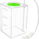 Aquarium Choice Acryli Made Liquid Storage Bucket Dosing Pump Reservoir Container (4.25 * 4.25 * 6.5 Inch;1500ml/1.5LGreen Version)