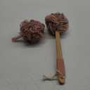 Loofah Back Scrubber for Shower | Bamboo Charcoal Fiber Infused | Loufas for Men & Women | Includes 1 Long Handled Shower Sponge, 1 Bath & Shower Luffa Pouf & 1 Hook to Hang Stuff (Rose Pink)