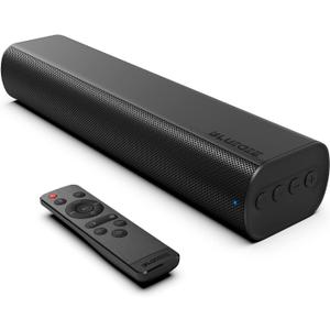 Sound Bars for TV 16-inch, Cinematic TV Sound Bar with Impactful Bass, Bluetooth Soundbar for TV with Remote Control, Wall Mountable TV Speakers Sound Bar Work with Traditional or Smart TV
