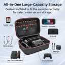 ZEYARUIBO Switch 2 Carrying Case2025- 20 Game Card Slots, Hard Shell Travel Case with Dock Storage, All-in-One Protection for Nintendo Switch 2 Accessories