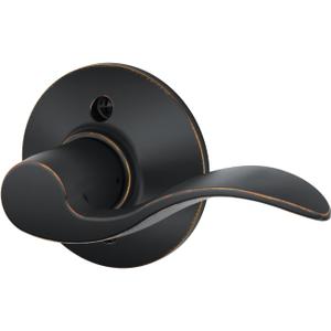 Schlage F170 ACC 716 RH Right Handed Accent Door Lever, One Sided Non-Turning Dummy Door Handle, Aged Bronze